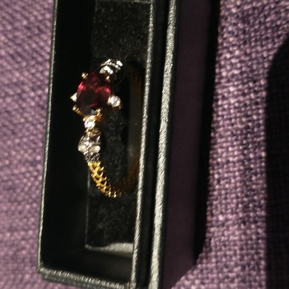 *NEW*Regalrose Skulls Garnet Poison Gold Ring - Picture 3 of 6